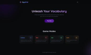 Schermafbeelding van glyphfall.com