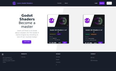 Schermafbeelding van godot2dshaders.com