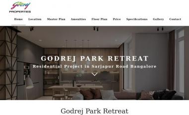 Schermafbeelding van godrejparkretreats.in