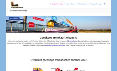 Schermafbeelding van goedkooptreinkaartje.com