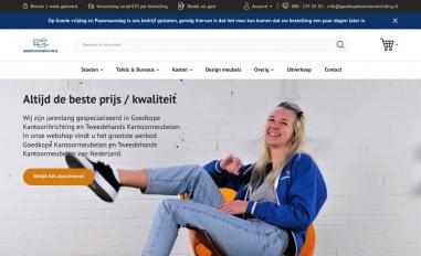 Schermafbeelding van goedkopekantoorinrichting.nl