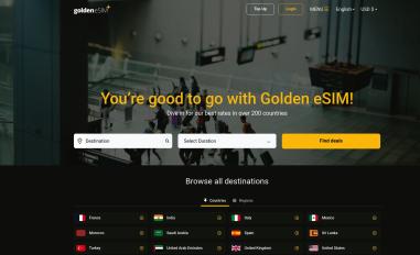 Schermafbeelding van goldenesim.com