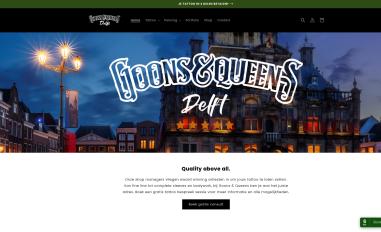 Schermafbeelding van goonsandqueensdelft.nl