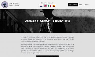 Schermafbeelding van gpt-detective.com