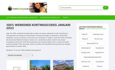 Schermafbeelding van gratiskortingscode.nl