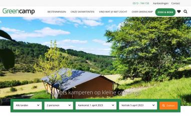 Schermafbeelding van greencamp.nl