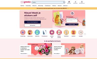 Schermafbeelding van greetz.nl