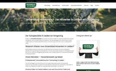 Schermafbeelding van groenbladhoveniers.nl