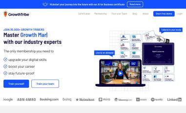 Schermafbeelding van growthtribe.io