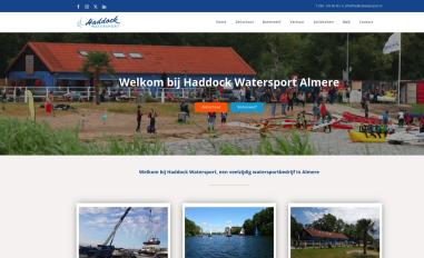 Schermafbeelding van haddockwatersport.nl