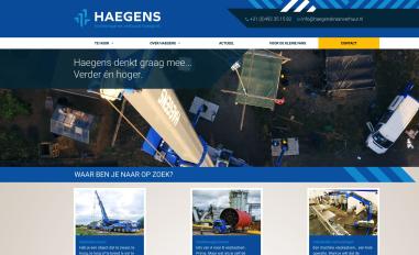 Schermafbeelding van haegenskraanverhuur.nl