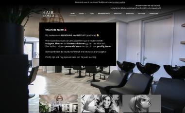 Schermafbeelding van hairworldkappers.nl