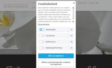 Schermafbeelding van hannydebruijnuitvaartverzorging.nl