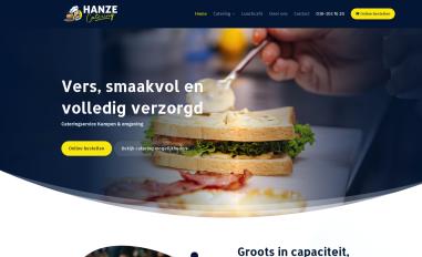 Schermafbeelding van hanzecatering.nl