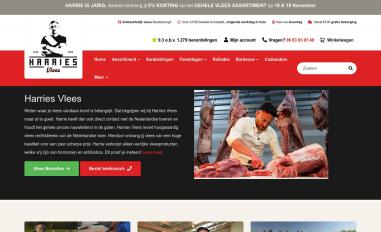 Schermafbeelding van harriesvlees.nl