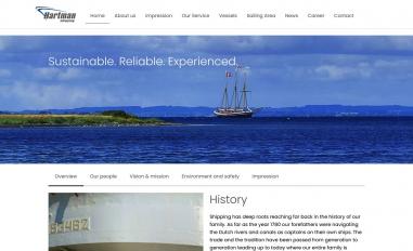 Schermafbeelding van hartmanshipping.com