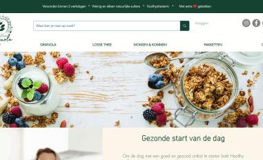 Schermafbeelding van healthygranola.nl