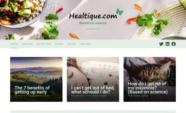 Schermafbeelding van healtique.com