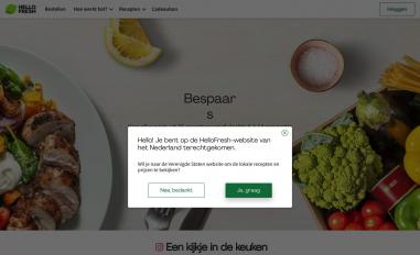 Schermafbeelding van hellofresh.nl