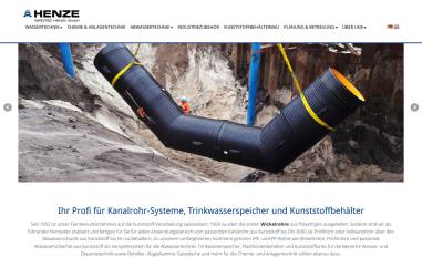 Schermafbeelding van henze-gmbh.de