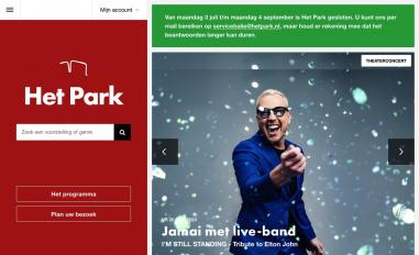Schermafbeelding van hetpark.nl