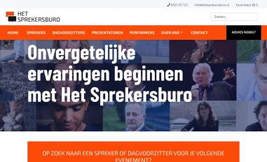 Schermafbeelding van hetsprekersburo.nl