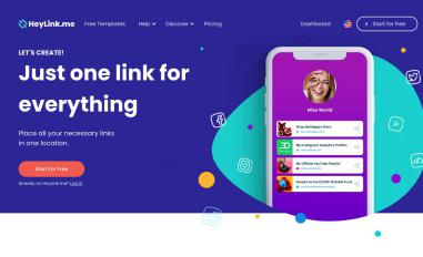 Schermafbeelding van heylink.me