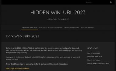 Schermafbeelding van hiddenwikiurls.com