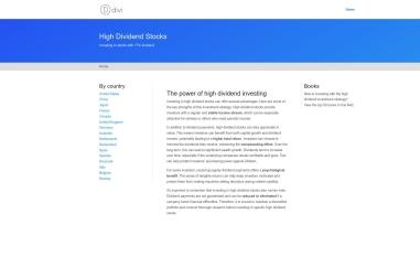 Schermafbeelding van highdividendstocks.com