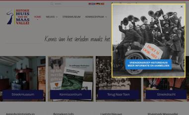 Schermafbeelding van historiehuismaasvallei.nl