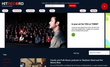 Schermafbeelding van hitrecord.org