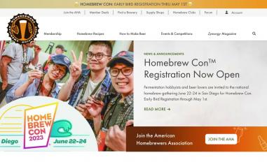 Schermafbeelding van homebrewersassociation.org