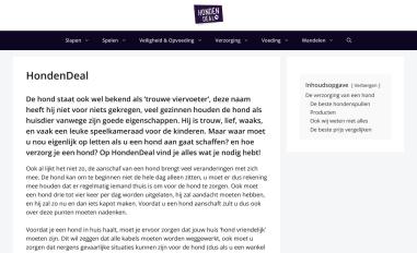 Schermafbeelding van hondendeal.nl