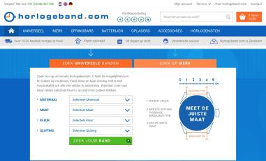 Schermafbeelding van horlogeband.com