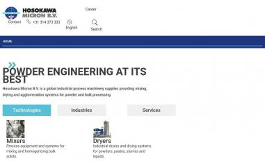 Schermafbeelding van hosokawa-micron-bv.com