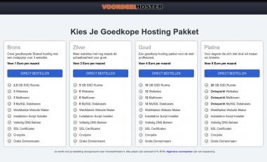Schermafbeelding van hosting-pakketten.nl