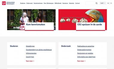 Schermafbeelding van hosting.uantwerpen.be