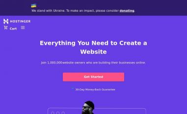 Schermafbeelding van hostinger.com