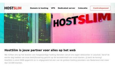 Schermafbeelding van hostslim.nl