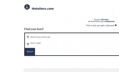 Schermafbeelding van hoteliers.com