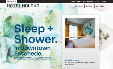 Schermafbeelding van hotelmoloko.nl