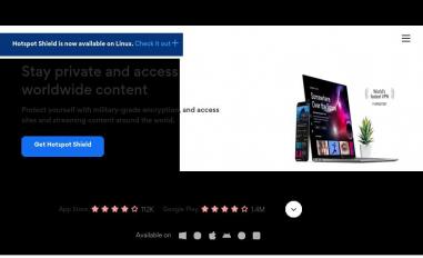 Schermafbeelding van hotspotshield.com