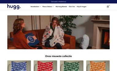 Schermafbeelding van huggblankets.nl