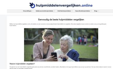 Schermafbeelding van hulpmiddelenvergelijken.online