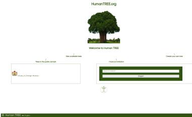 Schermafbeelding van humantree.org