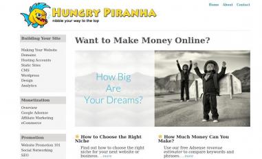 Schermafbeelding van hungrypiranha.org