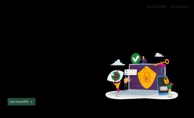 Schermafbeelding van huntvpn.com