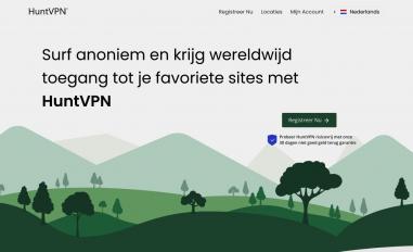 Schermafbeelding van huntvpn.nl