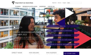 Schermafbeelding van hva.nl