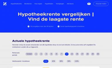 Schermafbeelding van hypotheekrente.nl